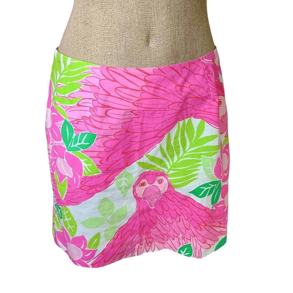 Lilly Pulitzer Pink and Green Tropical Skirt